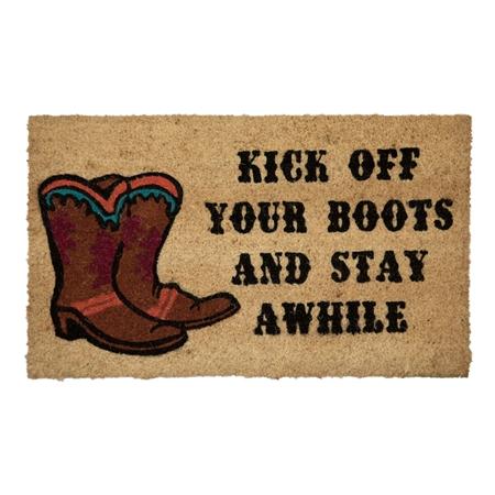 Kick Off Your Boots & Stay A While Entrance Mat
